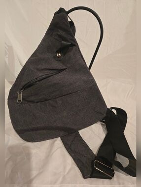 Men's Gray Sling Crossbody Bag - Lightweight Everyday Carry